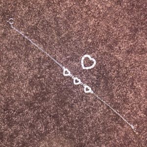 Heart pendant and bracelet/ anklet